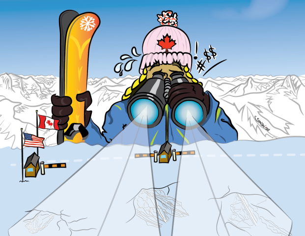 Canadians Draw a Line in the Snow