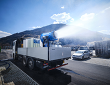 DemacLenko Using Fan Guns as Mobile Disinfecting Units