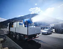 DemacLenko Using Fan Guns as Mobile Disinfecting Units