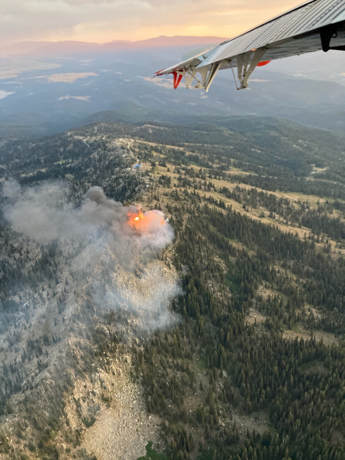 Firefighters Battle Rainbow Fire at Brundage Mountain