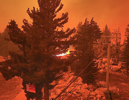 Caldor Fire Blazes into Sierra-at-Tahoe