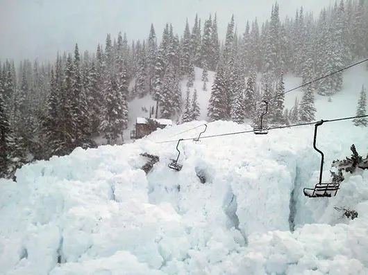 Avalanche Takes Out Lift at Crystal Mountain